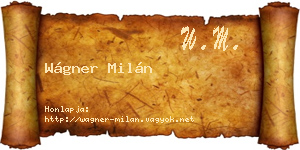 Wágner Milán névjegykártya