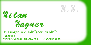 milan wagner business card